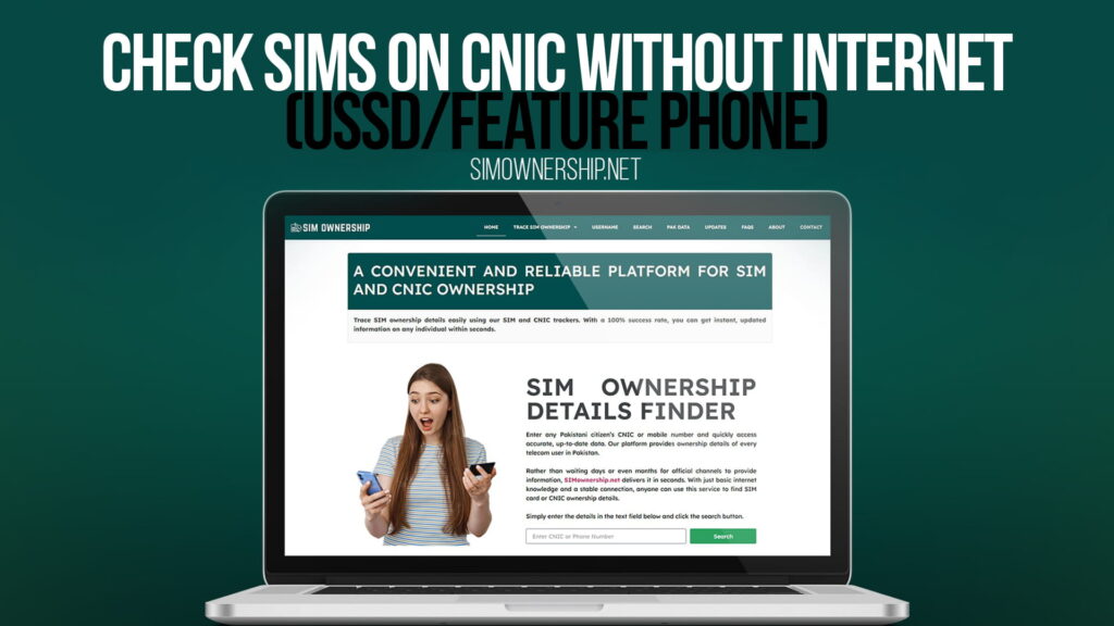 Check SIMs on CNIC without Internet (USSD/Feature Phone)